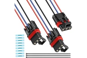 moveland Polaris Bus Bar Connectors – 3-Pack Pulse Bar Wire Harness for Polaris Ranger XP 1000, RZR RS1 Pro, General 2018-2024 (Black Blue Red)