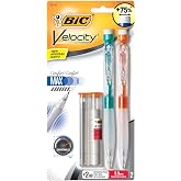 BIC&reg; Velocity Max Mechanical Pencils, Thick Point, 0.9 mm, #2 HB Lead, Assorted Barrel Colors, Pack Of 2
