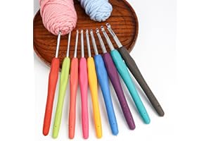 Warm Crochet Hooks for Grandmother, Art Aluminum Soft Grip Crochet Needles for Crocheting, Knitting Hook for Crochet Yarn Cra