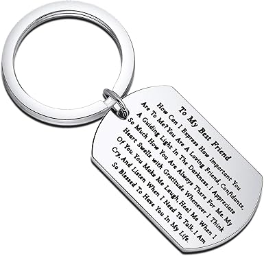 Amazon Com Lqri Best Friend Keychain Thank You Gift To My Best Friend Keychain I Am So Blessed To Have You In My Life Friendship Jewelry Bff Gift Best Friend Appreciation Gift Sliver