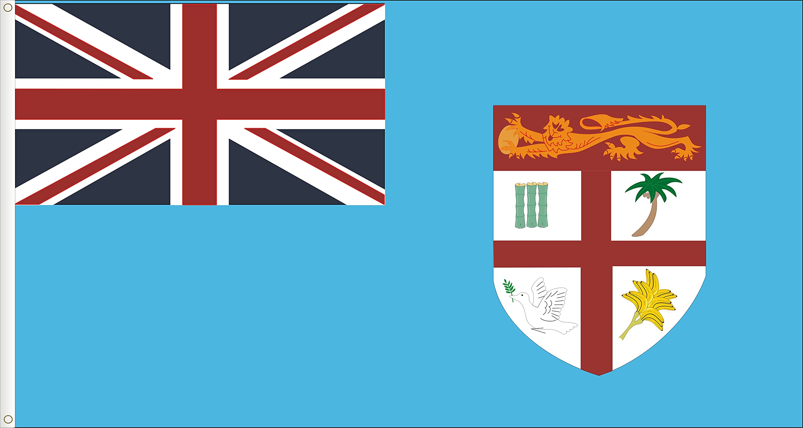 FLAG OF FIDJI. STANDARD SATIN QUALITY. BIG SIZE 150X90