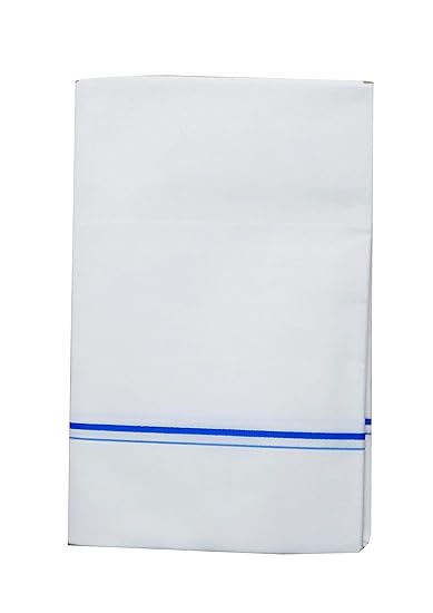 Men's Bombay Dyeing Premium 100% Cotton Double Dhoti,Size-380CM*127Cm_S103,White
