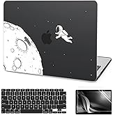 AKIT Compatible with MacBook Air 13 Inch Case M1 2022 2021 2020 2019 2018 A2337 A2179 A1932, Unique Pattern Hard Shell Laptop Case+Screen Protector+Keyboard Cover for MacBook Air 13.3 Inch, Astronaut