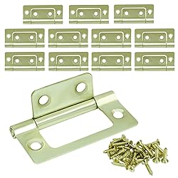 Litoexpe 12 Pcs Non-Mortise Gold Iron Door