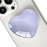 Ksadiye Expandiing Moblile Cell Phone Grip Heart Shape Glass Holder for Smartphones, Cellphone Collapsible Stand(Purple