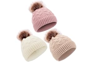 DANMY Baby Beanie Hat, Infant Newborn Toddler Winter Warm Knit Cap for Little Boys Girls, Winter Warm Hat