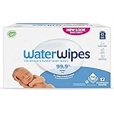 WaterWipes Biodegradable Original Baby Wipes,â€¯99.9% Water Based Wipes, Unscented & Hypoallergenic for Sensitive Skin, 60 Co