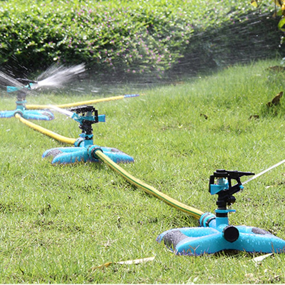 Aspersores Riego Homeyoo Aspersor De Riego Rociador De Cesped Rociador De Jardin Rociador Rotacion 360 Aspersores Para Jardin Estandar Europeo Para Cesped Patio Jardin Distancia De Pulverizacion El Riego Azul Jardin