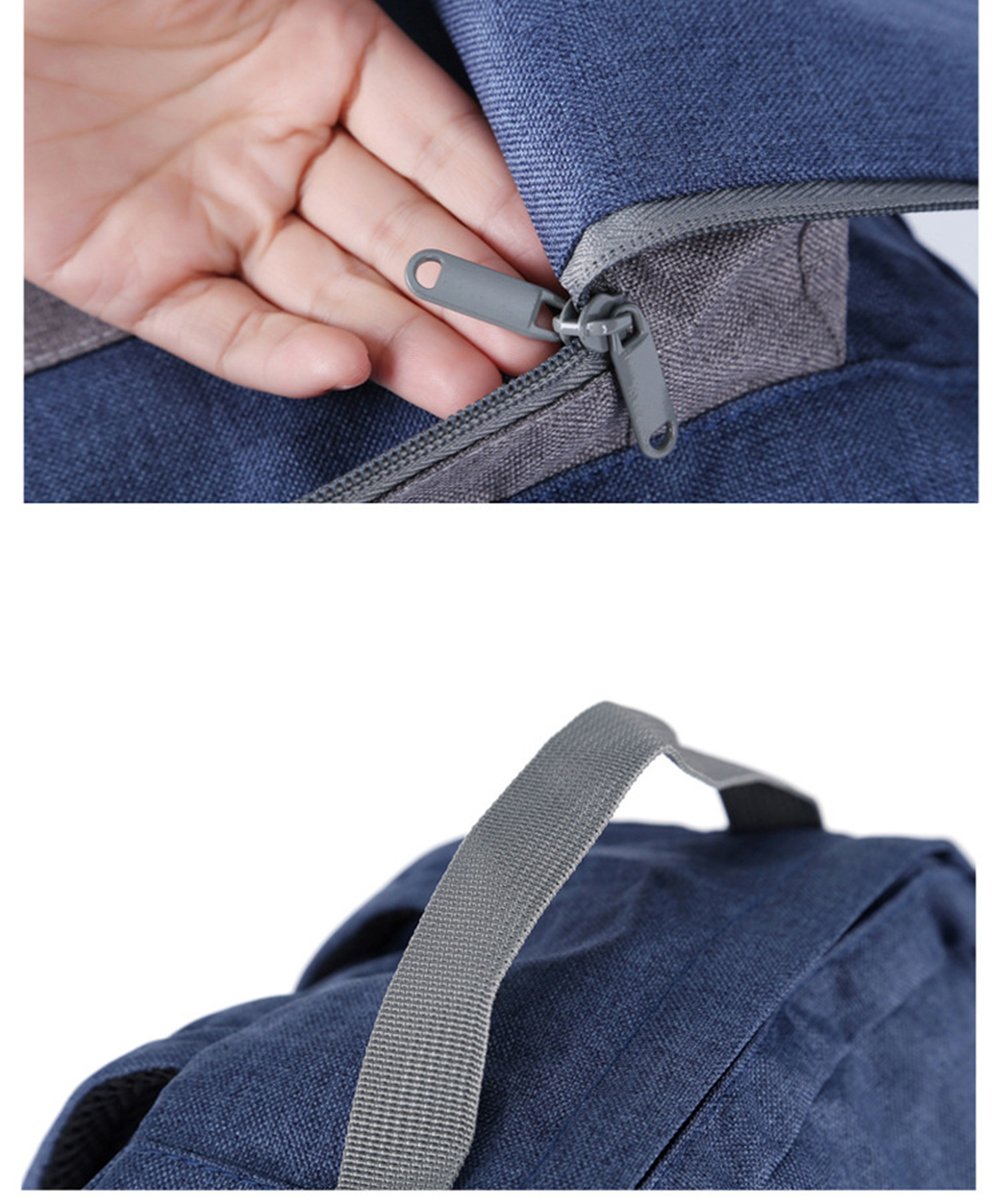 Vinmax Folding Travel Backpack Portable Canvas Bag - Best for Travelling, Hiking, Camping, Sports and Outdoors - laptop backpack-Durable Daypac (Navy Blue)