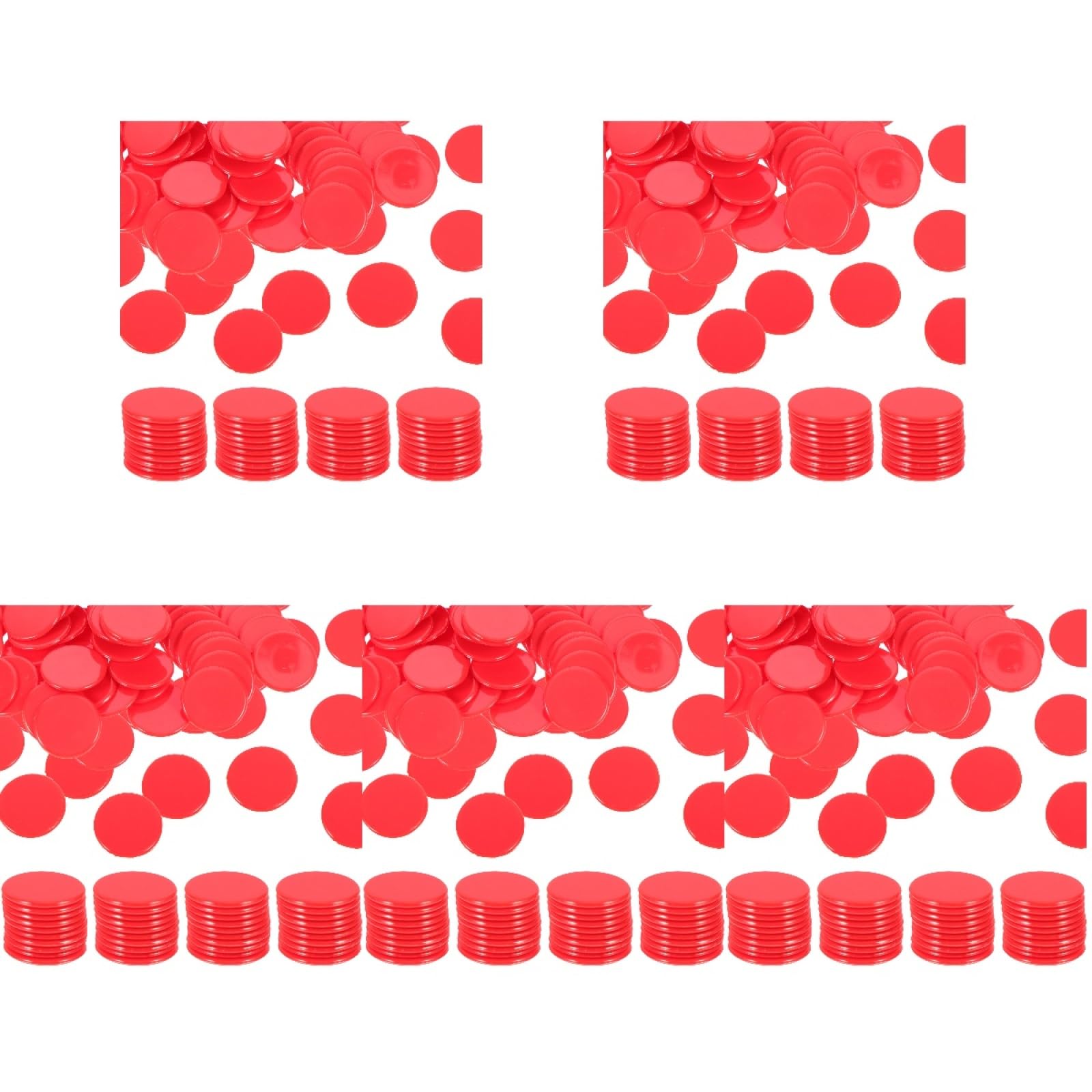 Operitacx 500 Pcs Bingo Counters Plastic Game Chips for Bingo Accessories Game Counters and Poker Chips Suitable for Adults and Kids