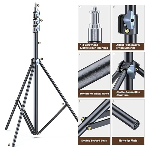 LINCO Lincostore Zenith feet/288 cm Photo Studio Light Stands Set of Two  for HTC Vive VR, Video, Portrait, a