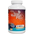 True Moringa Plus+ Focus Support Supplement 10:1 Extract | 20,000mg of Organic Moringa, Reishi, Cordyceps, Lion’s Mane, Ashwagandha, Bacopa Monnieri | Memory & Brain Health for Adults (150 Capsules)