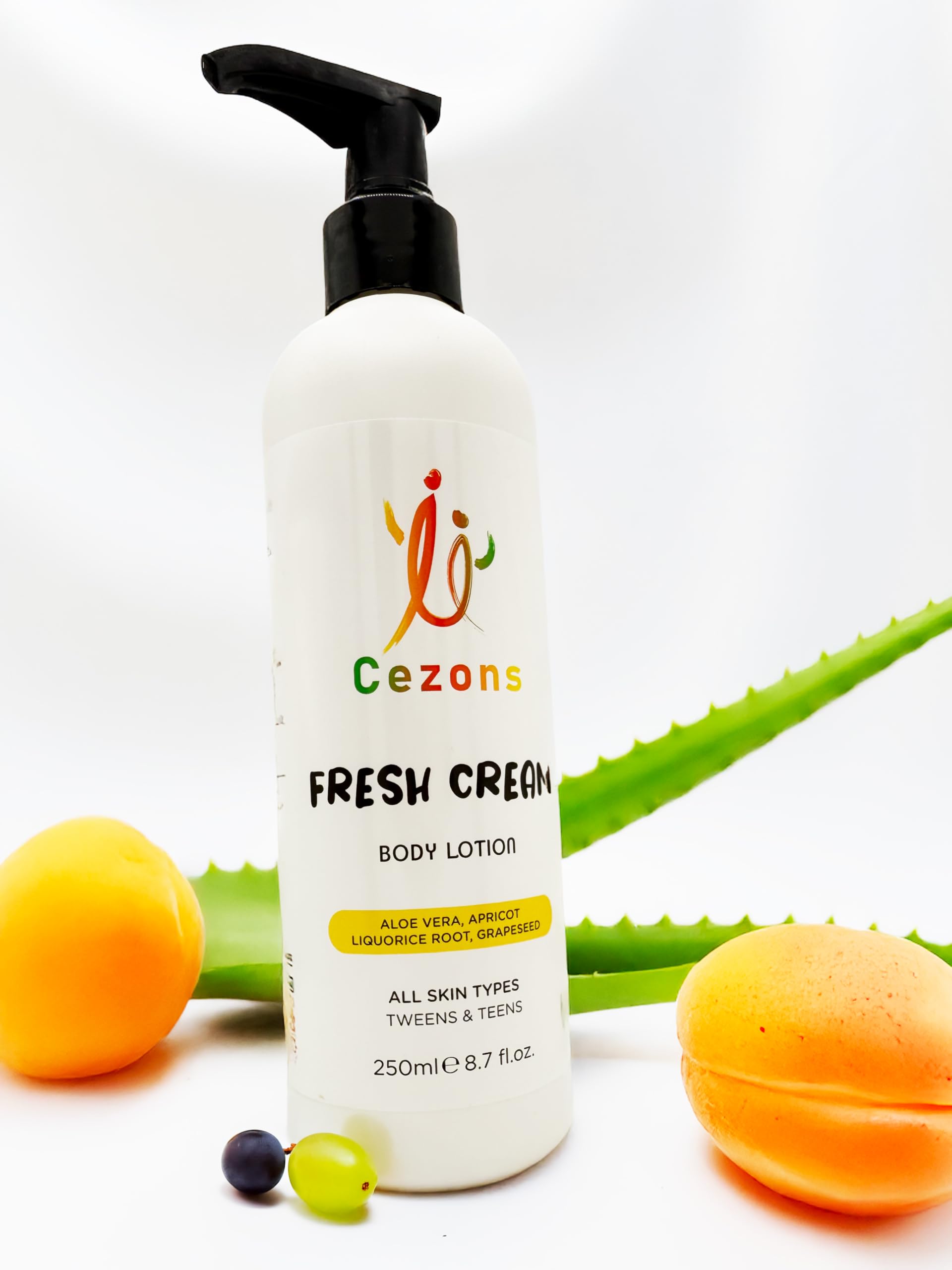 Cezons Kids and Teens Body Lotion Fragrance Free Body Moisturiser for Dry Skin Care for Teenagers Natural Unscented Kids Moisturiser for Dry Skin Childrens Moisturising Cream Skincare Moisturizer