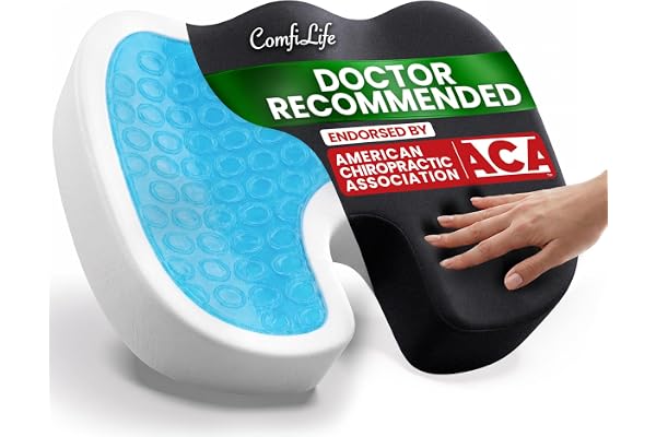 ComfiLife Premium Gel & Memory Foam Seat Cushion – Doctor Recommended Office Chair Cushion, Car Seat Cushion – Chair Cushions
