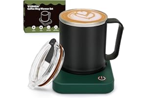 VOBAGA Coffee Mug Warmer Set with Auto Shut Off, 15 oz Coffee Mug Gift Set & 3 Temperature Settings Home Office Desk Accessories