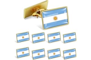 YYDSPIN 12/25/50/100Pack Official Argentina Argentinian Flag lapel Pins Bulk - Metal Souvenir Hat Men Women Patriotic Travel Badge Brooch