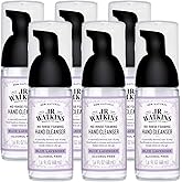 J.R. Watkins No-Rinse Foaming Hand Cleanser – Hand Soap in Pump Dispenser – Bathroom & Kitchen Foam Cleaner – All Natural, Alcohol Free, Blue Lavender, 1.6 fl. Oz., 6 Pack