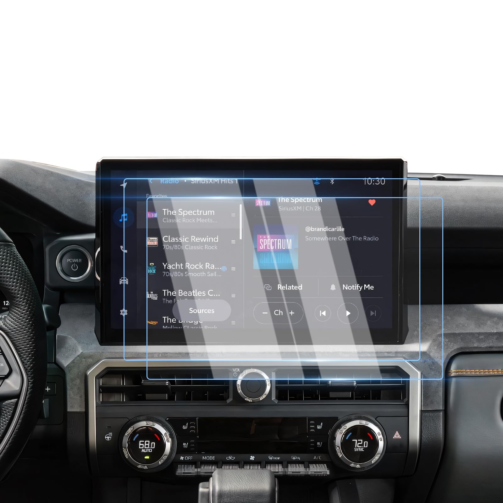Photo 1 of [Upgrade]Karltys 2 Pack Toyota Tacoma 2024 2025 Screen Protector [No Glare & Fingerprint] for Models Limited/TRD Pro/Trailhunter 14-Inch Touchscreen, Anti Glare Clear Tempered Glass, 2025 Tacoma Accessories Navigation Protective Film