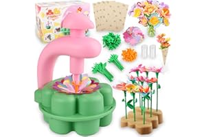 INKZOO Fabric Flower Bouquets Toys, DIY Craft Kits Toys for Kids, Educational Arts & Crafts Toy, Build Your Own Flowers, DIY Creative Activity Christmas Birthday Gift for 4 5 6 7 8+ Year Old Toddler Girls