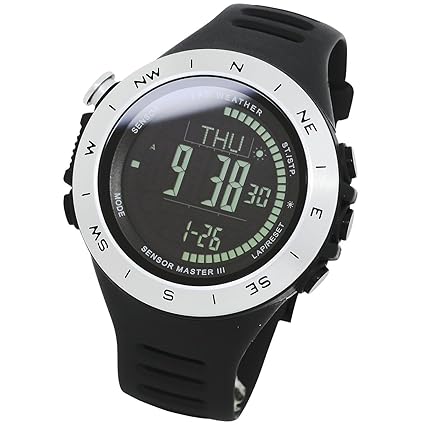 [Lad Weather] Uhr mit Sensor Beschleunigungssensor A 3-assi Ansicht Höhenmesser predizioni Wetterstation Klettern/Joggen/mach