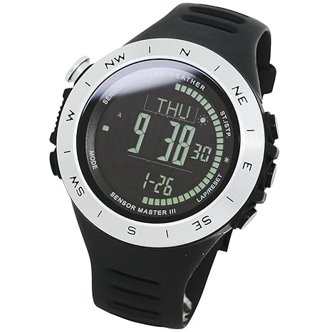 [LAD WEATHER] Schweizer Sensor Höhenmesser Digitaler Kompass Wettervorhersage Entfernung/Geschwindigkeit/Schritt/Übungszeit/K