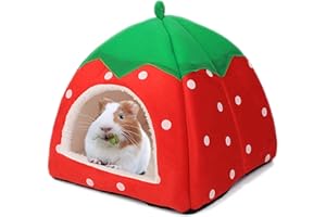 Tierecare Guinea Pig Hideout Hamster Bed Rabbit House Cave Accessories Cozy Hide-Out for Bunny Hedgehog Ferret Chinchilla&Other Small Animals