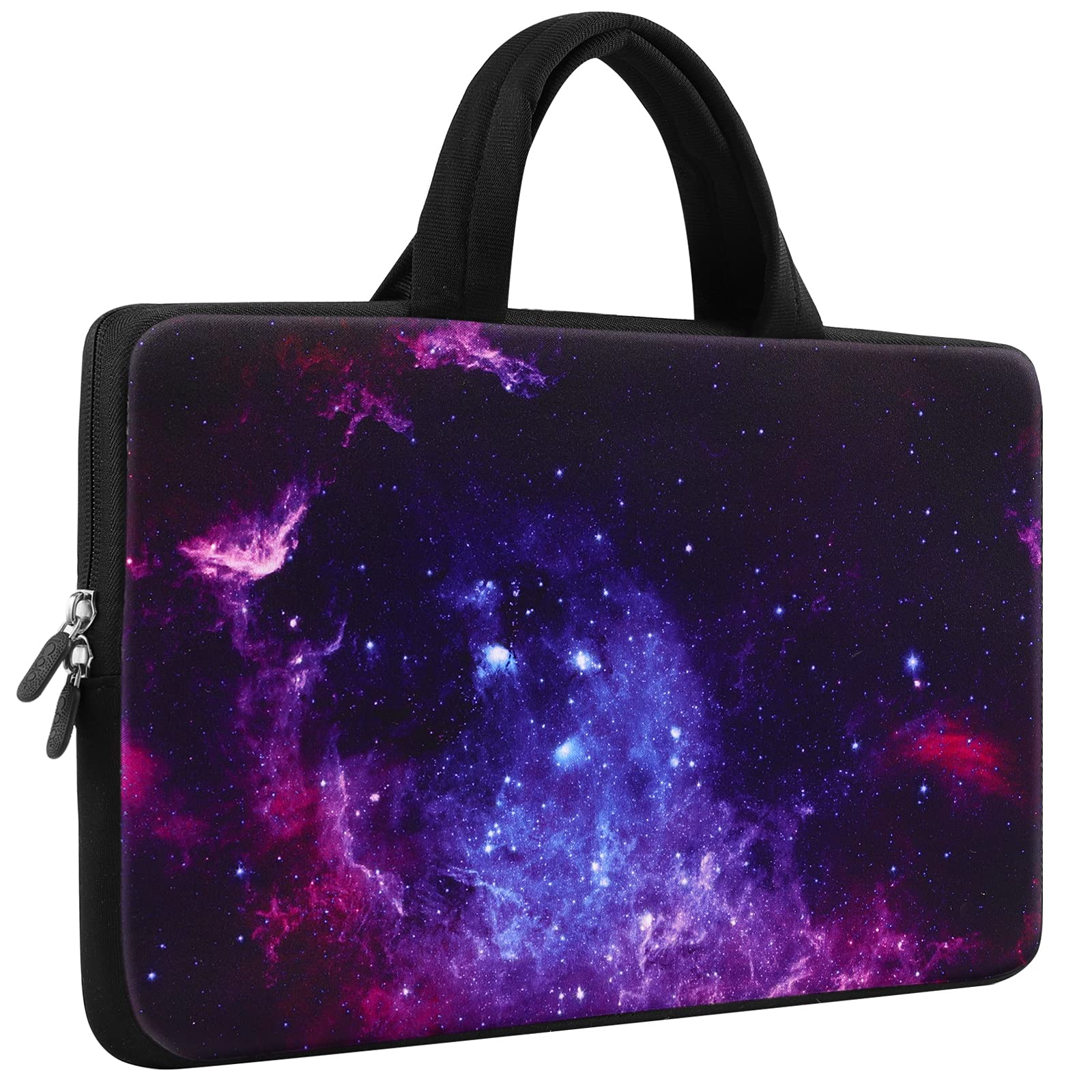 iColor 14 15 15.4 15.6 inch Laptop Bag Sleeve Handle Chromebook Case Protect Pouch Holder Notebook Sleeve Neoprene Chromebook Cover Soft Carrying Travel Case Galaxy ICB-15