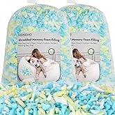 HONEHO 10lbs Shredded Memory Foam Bean Bag Filler, Soft and Convenient Bean Bag Filling Pillow Stuffing for Beanbag, Couch, Cushion, Stuffed Animals, Dog Bed, Arts Crafts