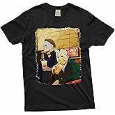Halloween Movie Inspired T-Shirt Michael Myers Drinking Coffee Funny Humorous Tee for Him