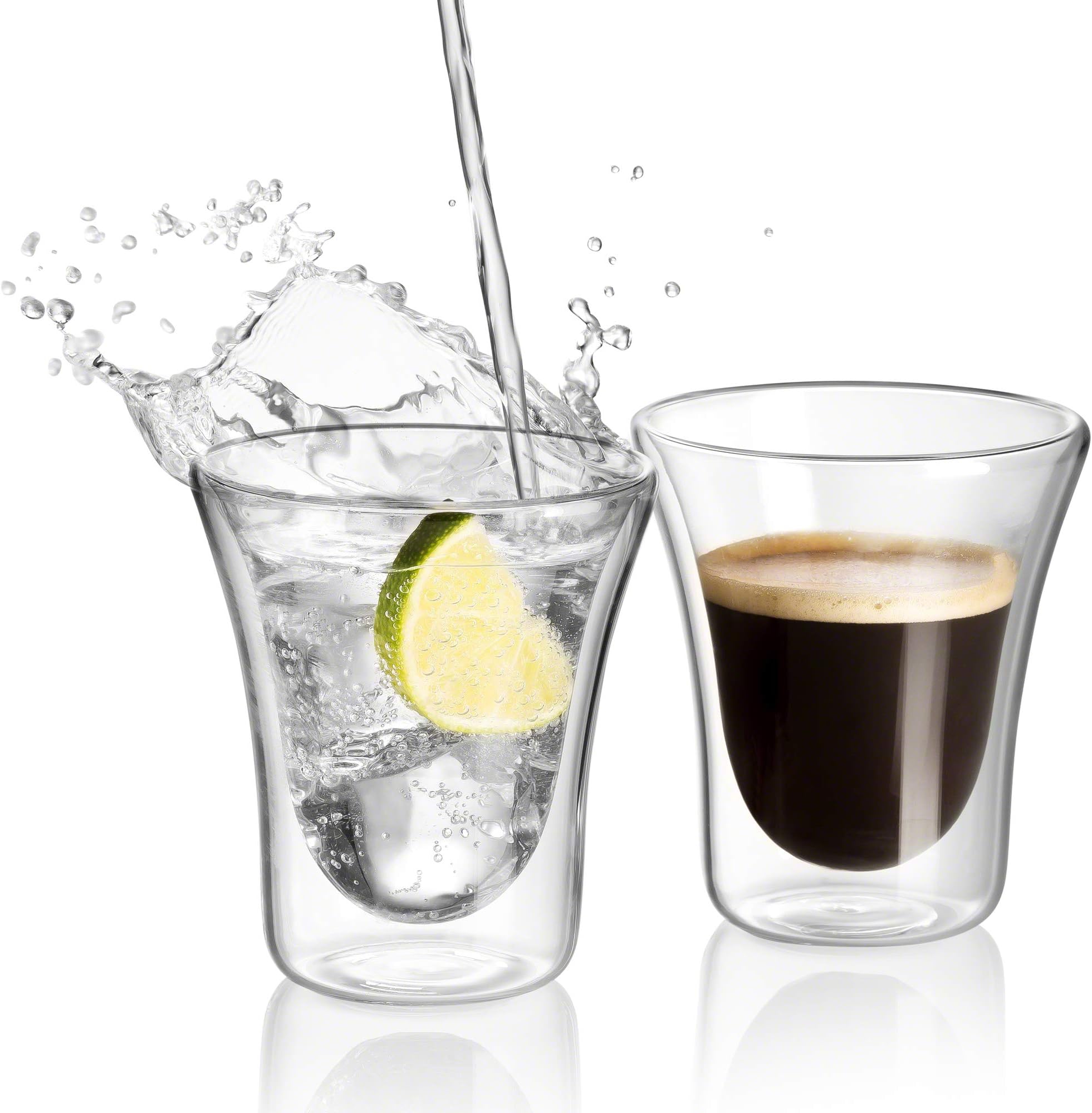 Double Walled Thermo Glasses,Insulated Mugs Set of 2, 250 ml - Jecobi