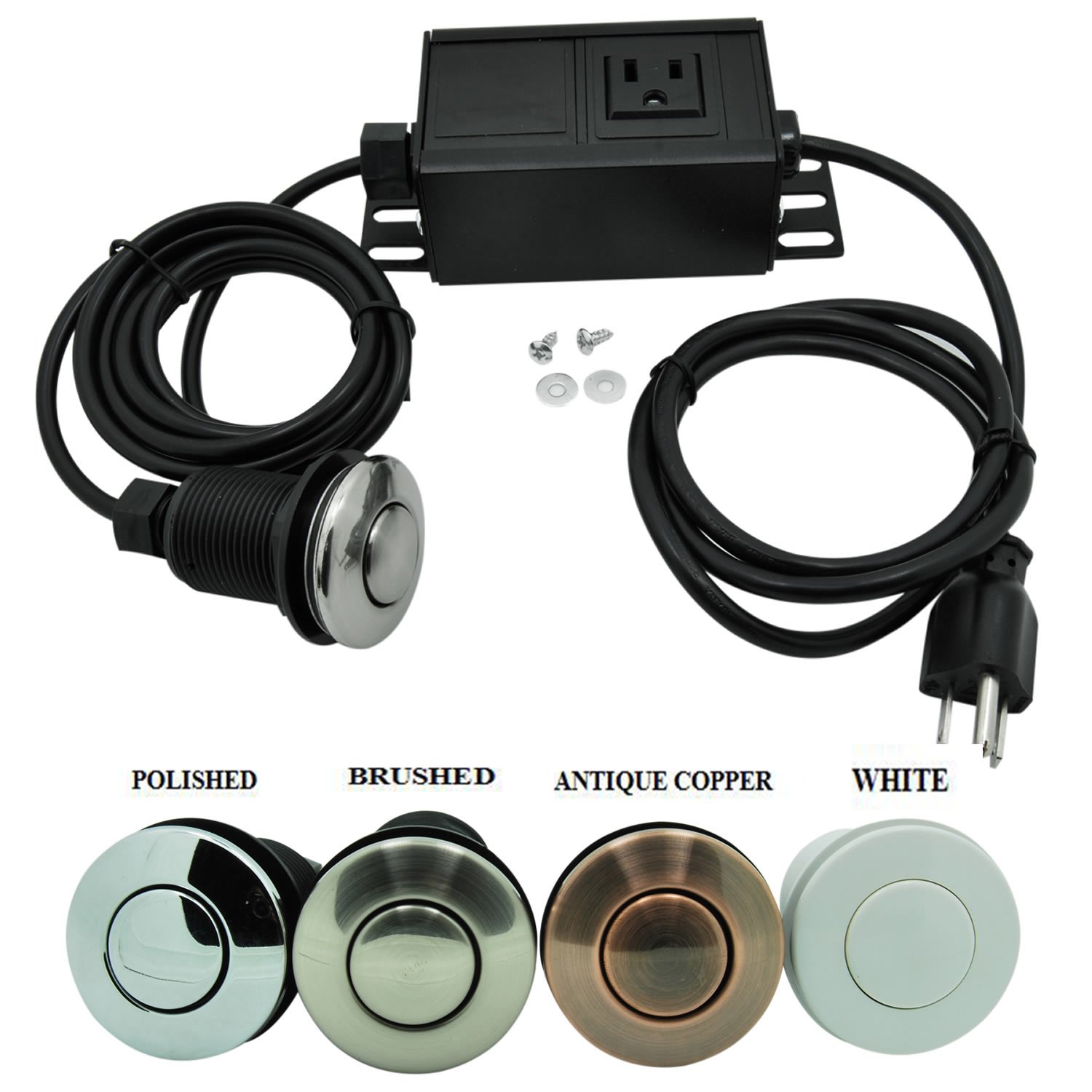 Sink Top Air Switch Kit Garbage Disposal Part Counter Top BuiltOut