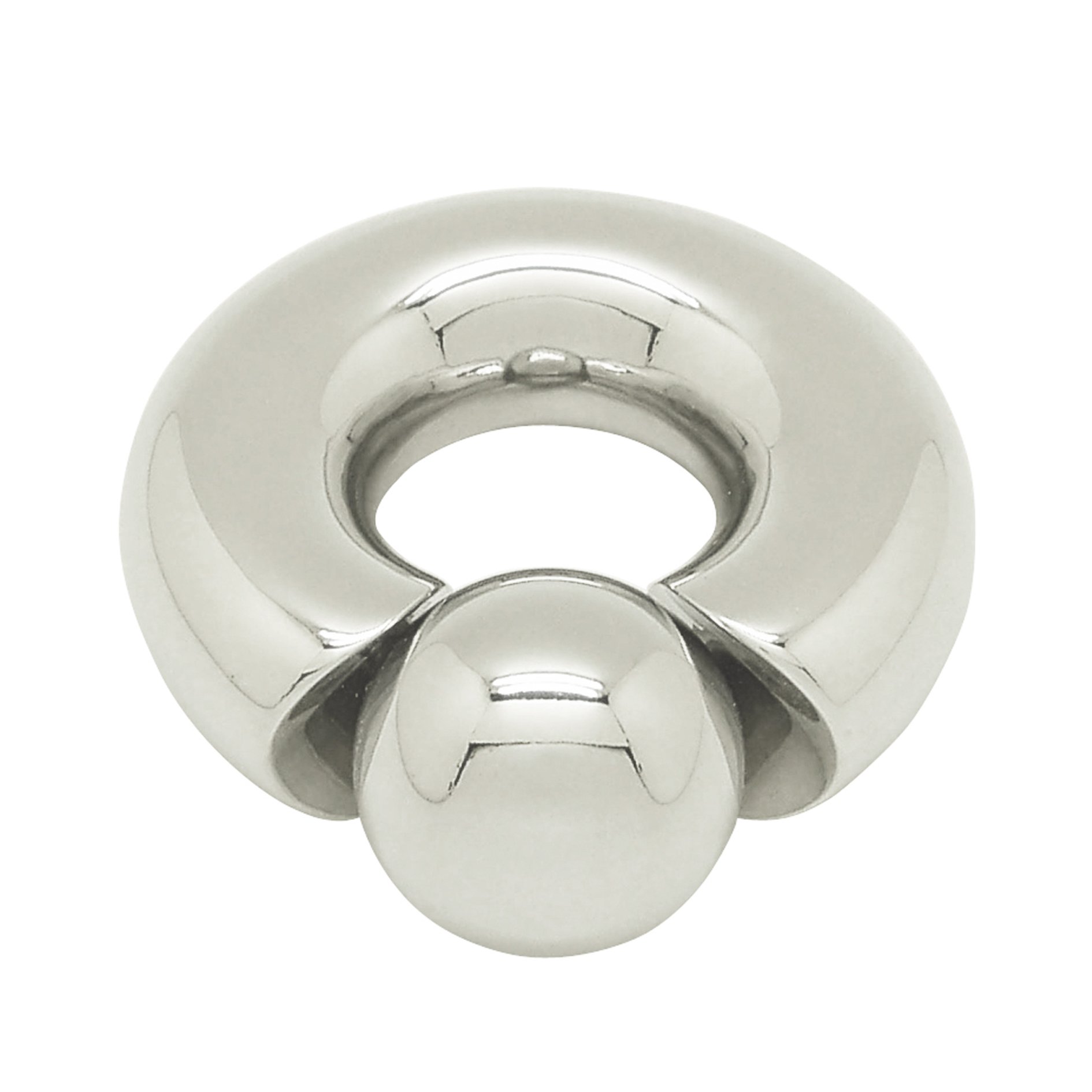 ACECHANNEL 316L Stainless Steel Mens genital Piercing Monster Screw in Ball Ring Body Jewelry