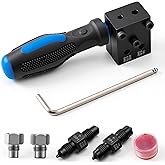 wutapao Brake Line Flaring Tool Kit 7-Piece, 3/16" 1/4" SAE Double &amp; Bubble Flare Tool, 45&deg; Flaring Tool for Brake &amp; Fuel Lines, 3/16 Brake Flare Tool for Automotive Hydraulic Repair，Blue