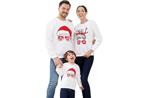 PATPAT Family Matching Sweatshirt Funny Print Pullover Top Mommy and Me Shirt for Family