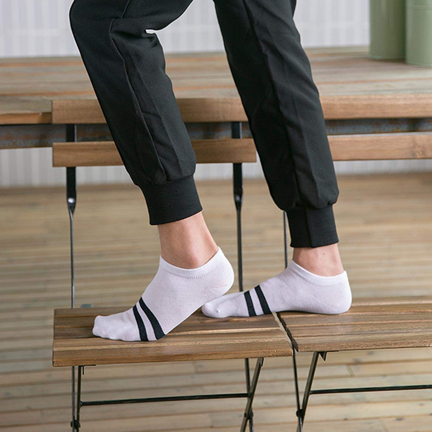 AMIUBO 5 Paare Männer Jungen Casual Rutschfeste Breathable Bequeme Unsichtbare Bootssocken Socken