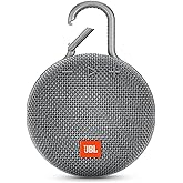 JBL Clip 3, Gray - Waterproof, Durable & Portable Bluetooth Speaker - Up to 10 Hours of Play - Includes Noise-Cancelling Speakerphone & Wireless Streaming