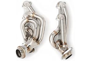 PG POWERGO MOTORSPORT Exhaust Headers 1-1/2 in. 304 Stainless Steel Polished for 1997-2003 F150 F-150 XL XLT Lariat King Ranch 5.4L Triton V8 SOHC