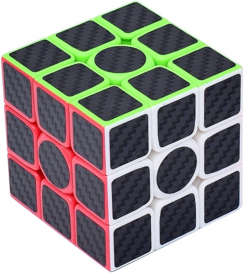 Tollbuy Speed Cube 3x3 Carbon Fiber Sticker Smooth Magic Cube Puzzle