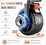 Overmont 300L Folding Festival Trolley Cart, 440lbs Capacity, All-Terrain view 3