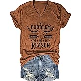 If I'm The Problem You Might Be The Reason Shirt Women Vintage Country Music T Shirts Short Sleeve Tops