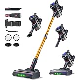 MONSGA 450W 45kPa Cordless Vacuum Cleaner, Lightweight for Daily Cleaning | Rechargeable Stick Vacuum with 55Mins, Self-Standing, Anti-Tangle, Powerful Vacuum for Home, Pet Hair, HardFloors &amp; Carpet.