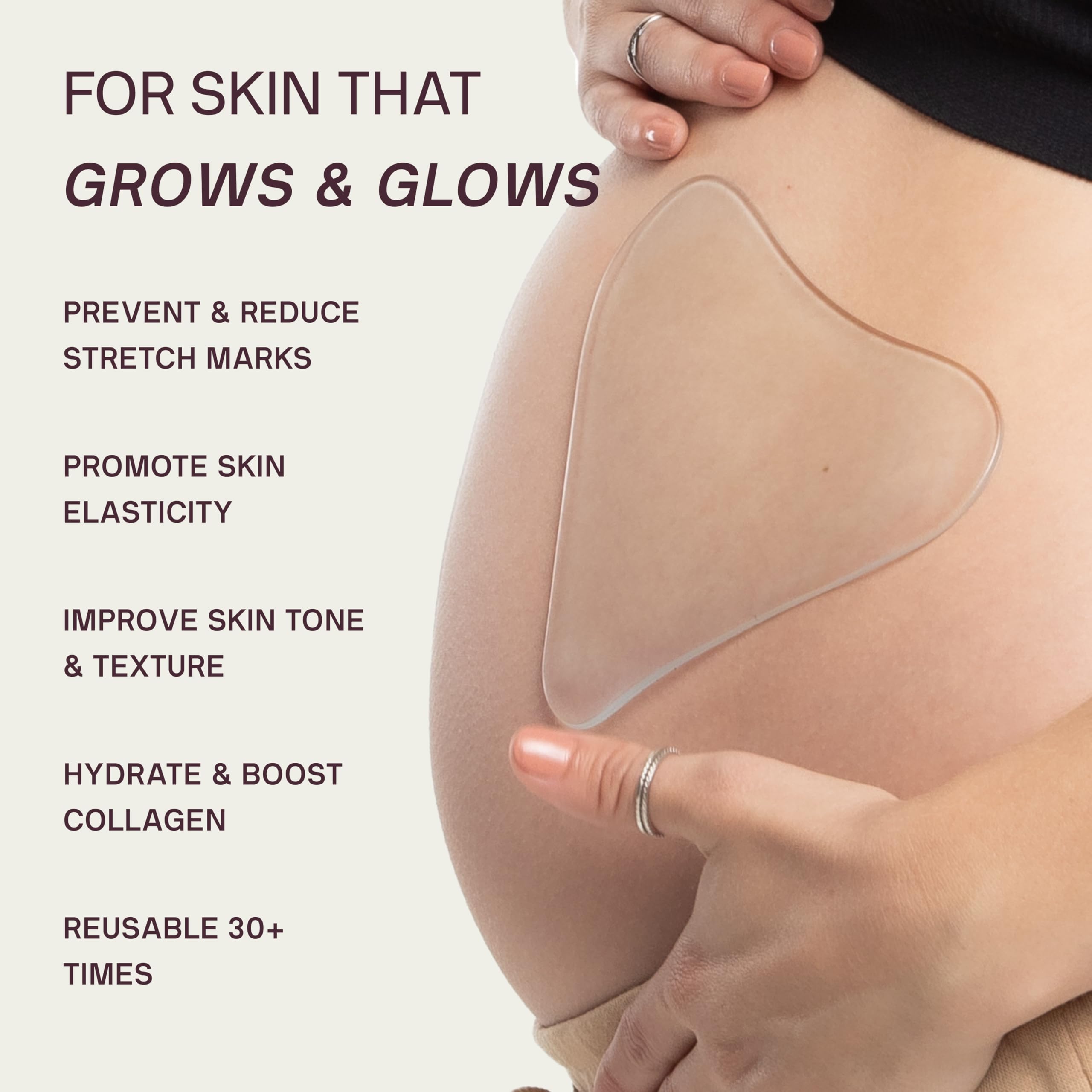 Dermaclara Large Body Patch - Pregnancy Stretch Mark Prevention & Removal, C Section Cover Up Belly Scar Sheet, Maternity Skincare, Mom to Be Silicone Gel Sheet, Reusable up to 30 Times - 1 Patch