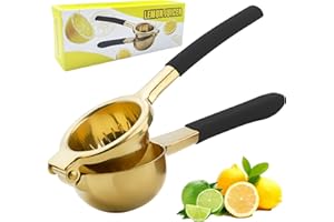 SHIKORI Lemon Squeezer, Large Heavy Duty Handhelp Juicer for Lemon, Stainless Steel Hand Press Citrus Juicer, Lime Squeezer B