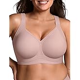 LetsJoli Bras for Women Supportive Wireless Push Up Bra Full Coverage No Underwire Seamless Plus Size for Older Women
