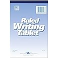 Roaring Spring 6"x9" Writing Tablet, 100 Sheets 15# White Paper, Wide Ruled, Heavy Back Board, Top Edge Bound (Pack o 1)