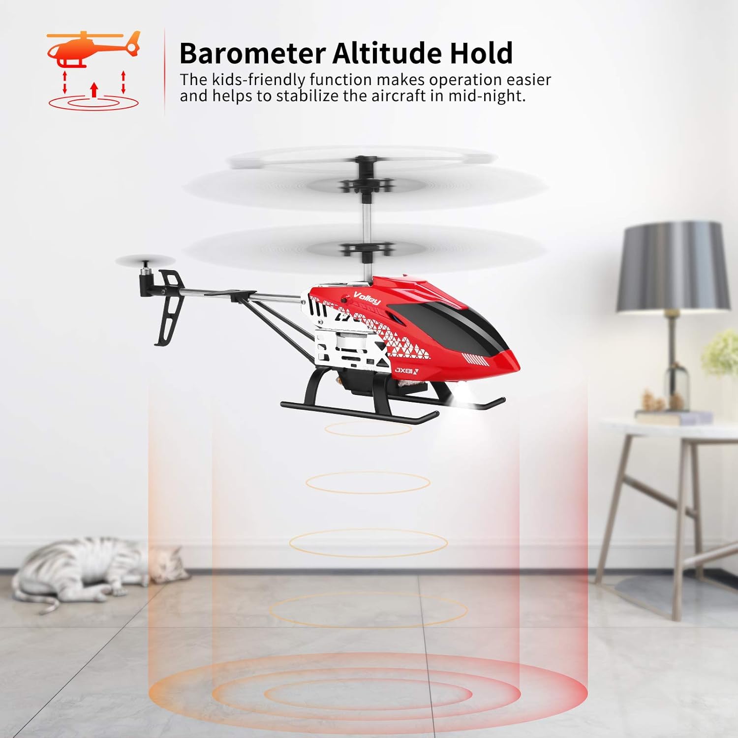 Amazon.com: Helicóptero con control remoto, JJRC 3,5 CH Rc helicóptero de altitud con 2 baterías para niños, Gryo 2,4 GHz y luz LED para RTF resistencia a choques helicóptero RC Drone juguete