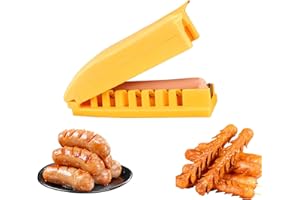 Haiaoxonr Hot Dog Cutter Multi-functional can cut ham, sausage, lunch meat, hot dog, can be used in the kitchen, restaurant, barbecue, BBQ, camping, picnic, party with flower cutters
