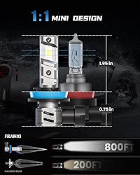 FRANXI H11 Bulbs Fog Lights, H8 H9 H16 Lights 60W
