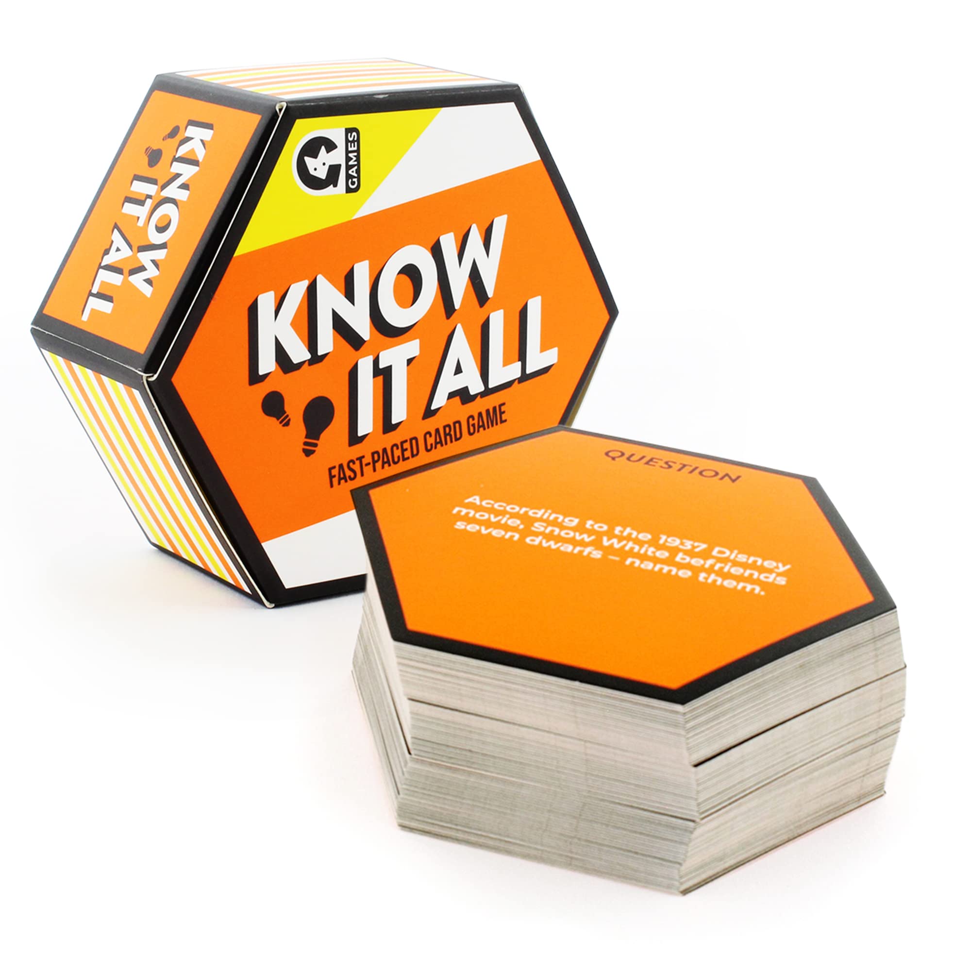 Ginger Fox Know It All Travel-Sized Family Card Game | Fast-Paced Trivia Quiz for Ages 8+ | Easy Way To Entertain The Kids | Great Gift Idea For Nights In