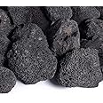 Black 1-3 Inch Lava Rock | Fireproof and Heatproof Volcanic Lava Rock, Perfect for Fire Pits, Fireplaces, BBQs and More. Indoor and Outdoor use - Natural Stones | 10 Pounds